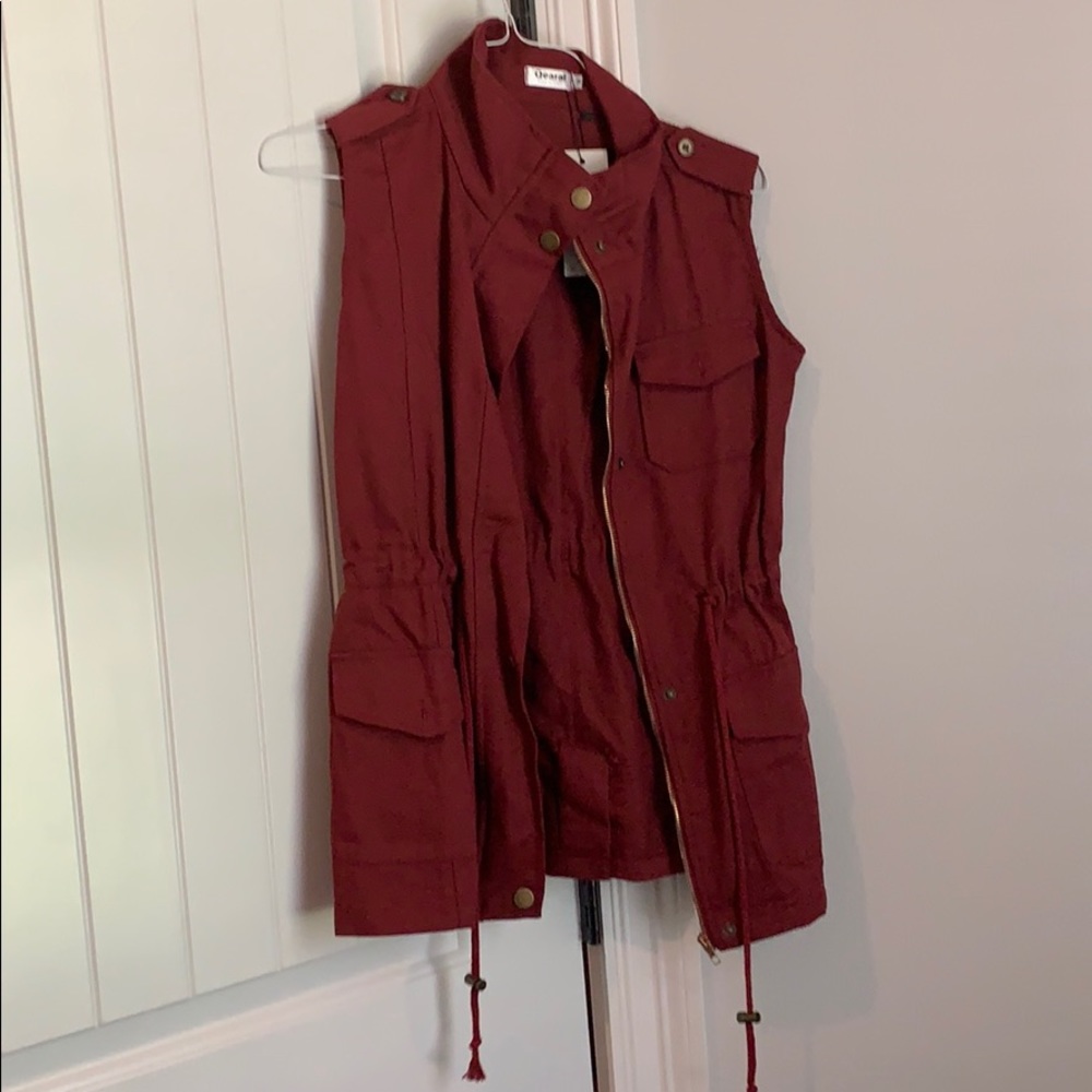 Red/maroon vest